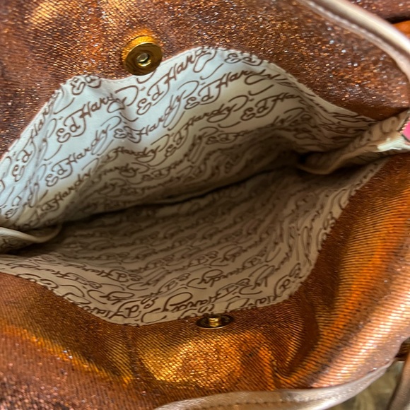 Ed Hardy Copper and Black Skull Bag - Picture 7 of 8